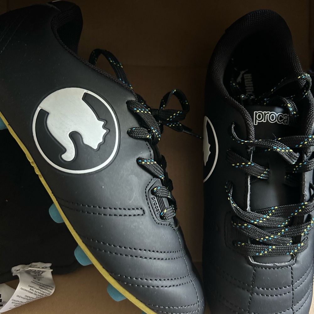 Puma ProCat Black Soccer Cleats with White Logo